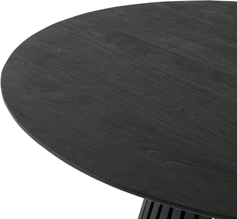 Eetkamertafel Ø130, Acacia Black - Afbeelding 2