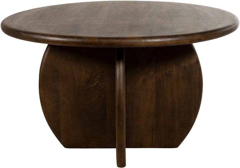 Eetkamertafel Ø130, Mango Brown Walnut - Afbeelding 2