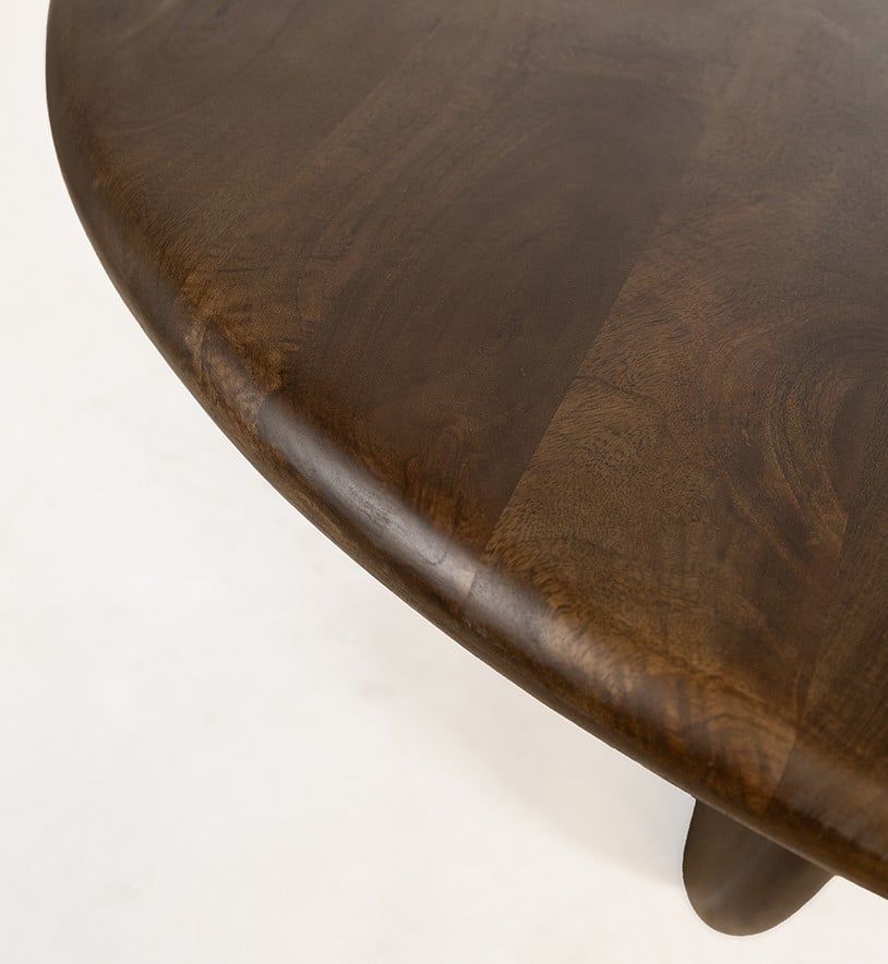 Eetkamertafel Ø130, Mango Brown Walnut - Afbeelding 3