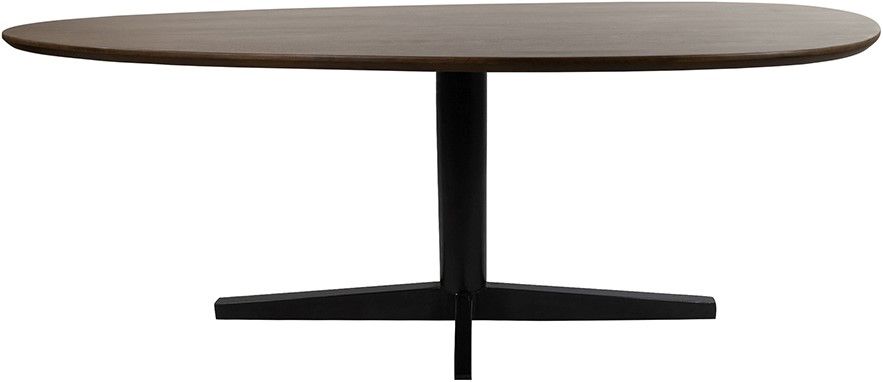 Eetkamertafel 190, organisch, poot Black, Mango Brown Walnut - Afbeelding 2