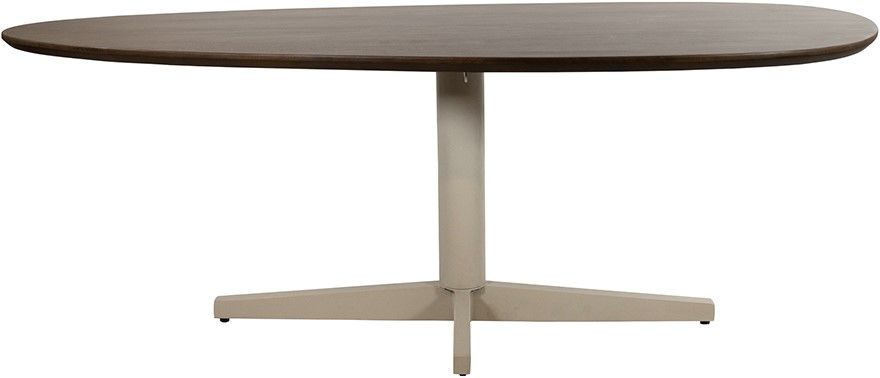 Eetkamertafel 220, organisch, poot Beige, Mango Brown Walnut - Afbeelding 2