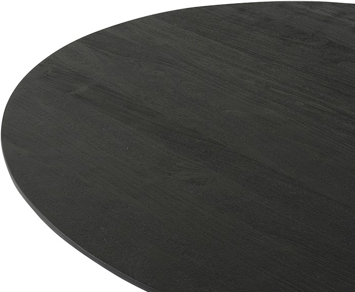 Eetkamertafel Ø130, Acacia Black - Afbeelding 2