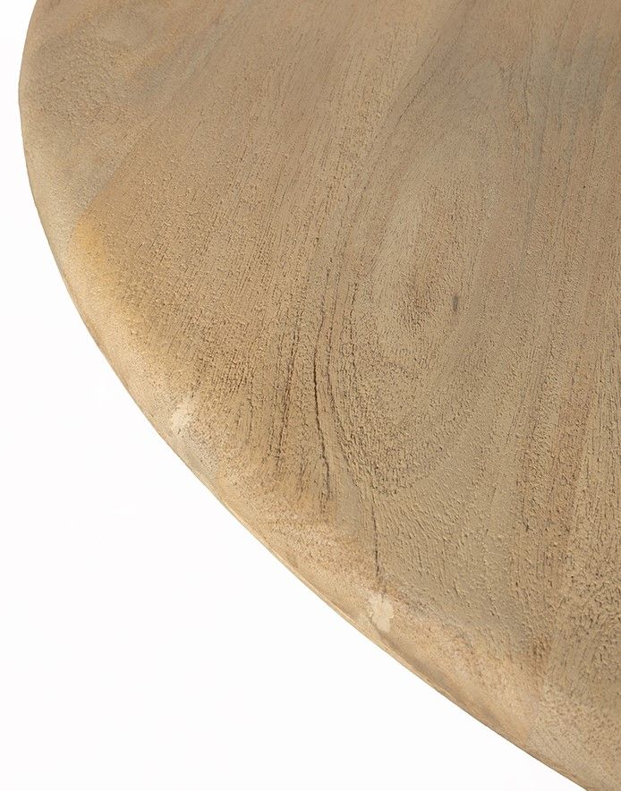 Eetkamertafel Ø130, Acacia Groovy Natural - Afbeelding 3