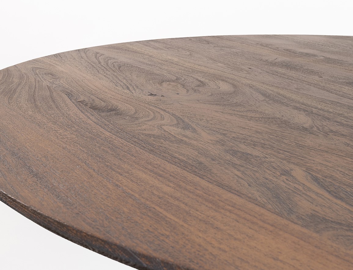 Eetkamertafel Ø130, Acacia Marron Brown - Afbeelding 2