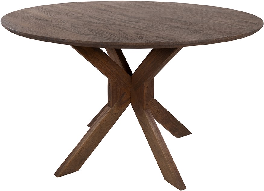 Eetkamertafel Ø130, Acacia Marron Brown