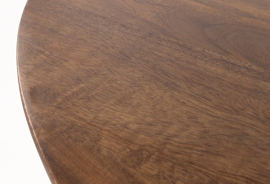 Eetkamertafel Ø130, Mango Brown Walnut - Afbeelding 2