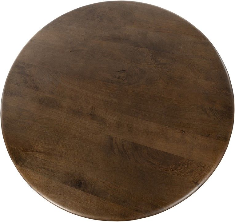 Eetkamertafel Ø130, Mango Brown Walnut - Afbeelding 4