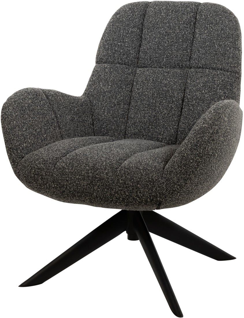 Elvis draaifauteuil 360 - Monet - Antracite 0252