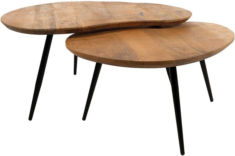 Erfurt salontafel organisch, set van 2, Smooth Natural
