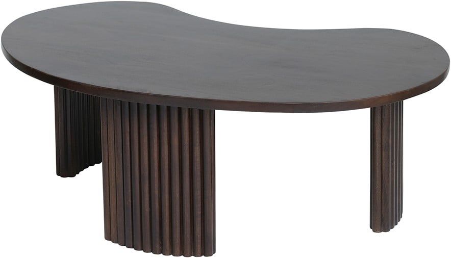 Firenze salontafel 125, boon vorm, Mango Brown Walnut - Afbeelding 2