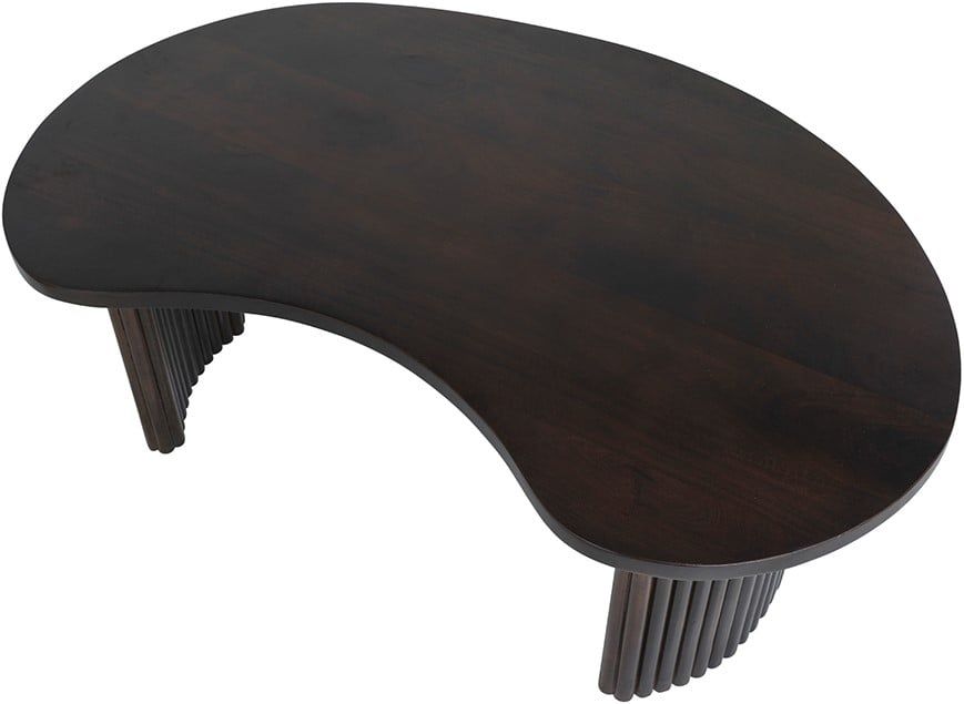 Firenze salontafel 125, boon vorm, Mango Brown Walnut - Afbeelding 3