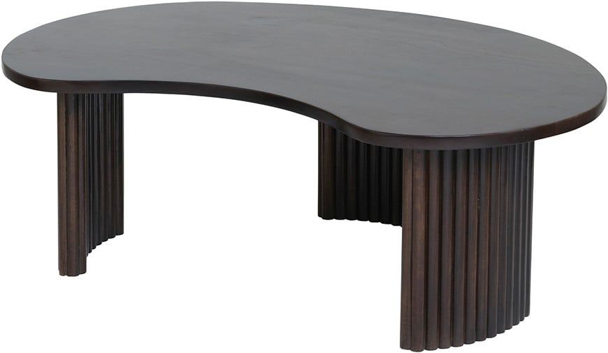 Firenze salontafel 125, boon vorm, Mango Brown Walnut