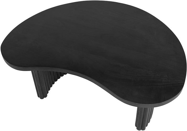 Firenze salontafel 85, boon vorm, Black - Afbeelding 4
