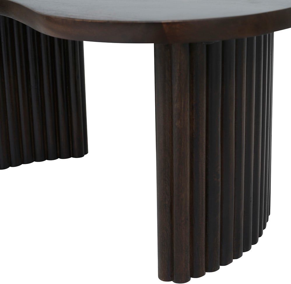 Firenze salontafel 85, boon vorm, Mango Brown Walnut - Afbeelding 4