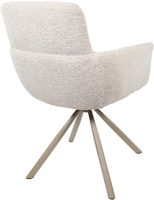 Harry armstoel - taupe draaipoot 360 - Present - Champagne 120 - Afbeelding 2