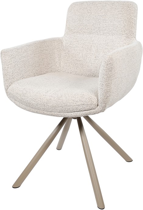 Harry armstoel - taupe draaipoot 360 - Present - Champagne 120