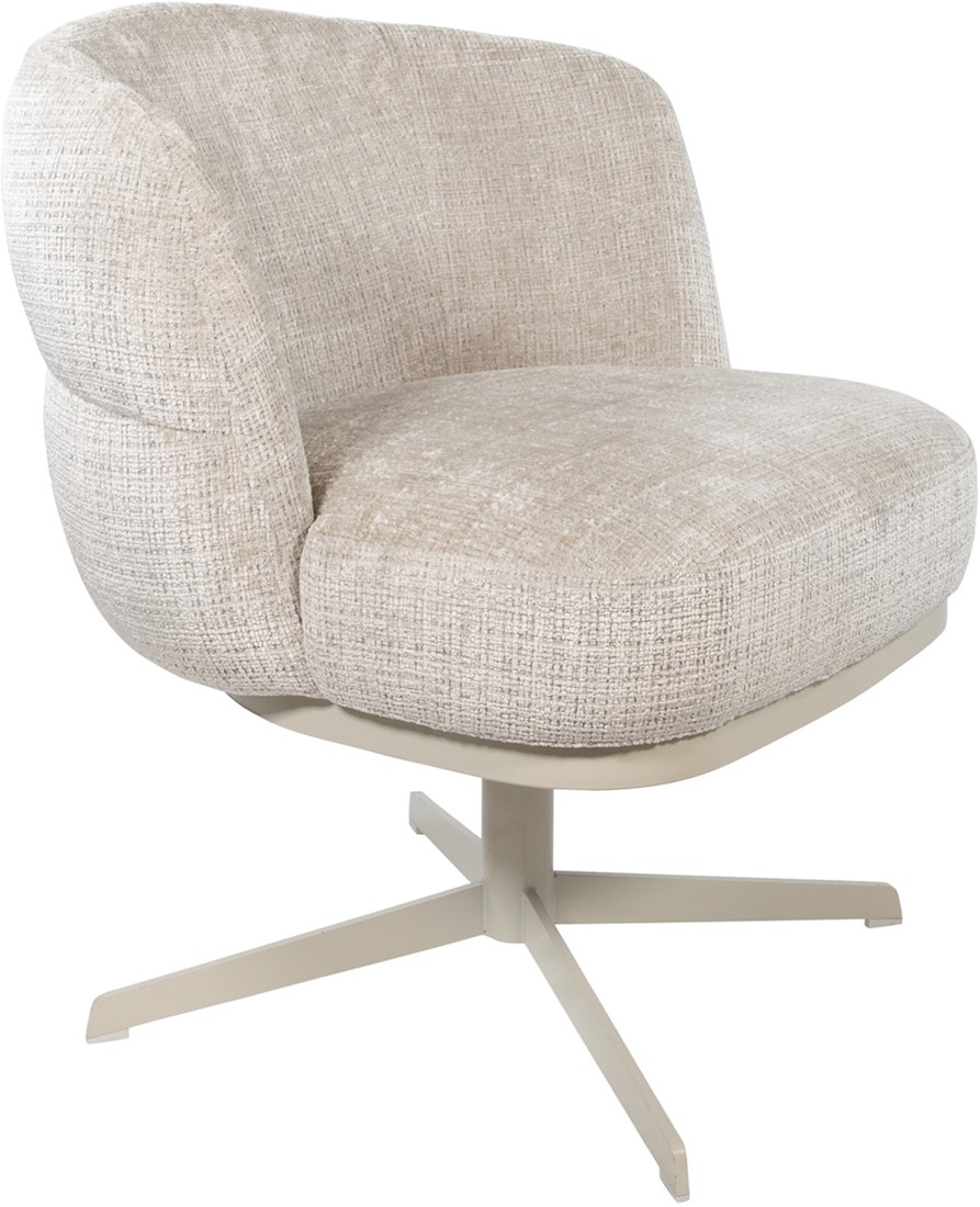 JLo eetkamerstoel - beige draaipoot 360 - Cremona - Taupe 04 - Afbeelding 2