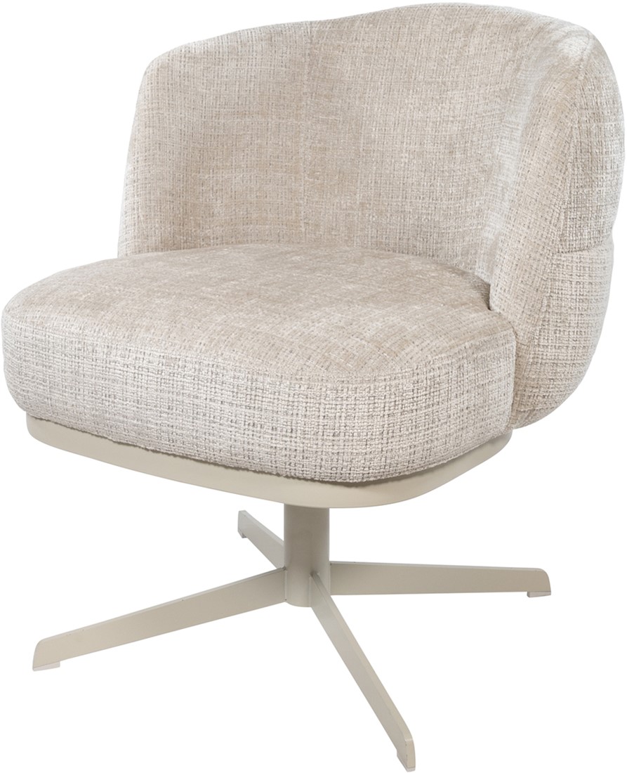 JLo eetkamerstoel - beige draaipoot 360 - Cremona - Taupe 04