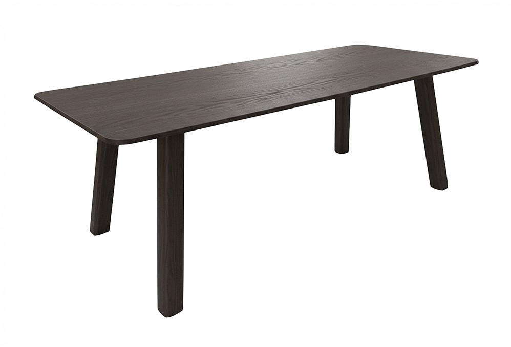 Salo eetkamertafel 180, langwerpig met ronde hoeken, Dark Chocolate