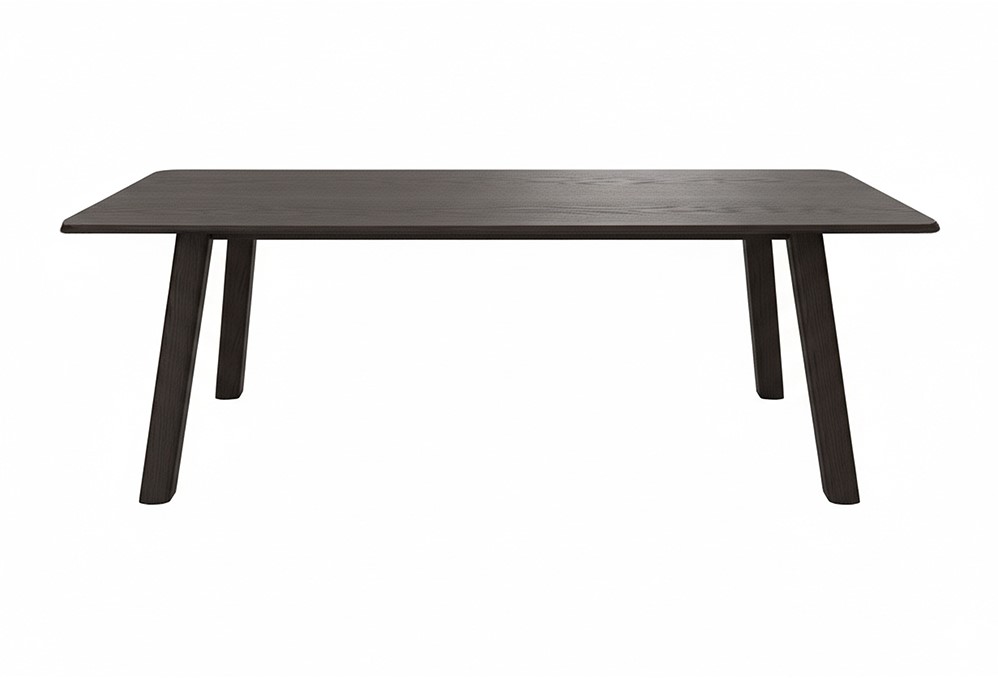 Salo eetkamertafel 220, langwerpig met ronde hoeken, Dark Chocolate - Afbeelding 2