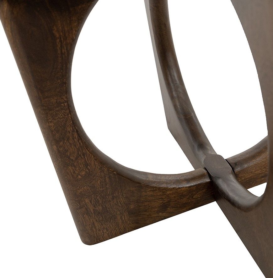 Salontafel Ø80, Mango Brown Walnut - Afbeelding 4