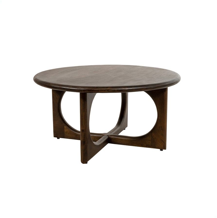 Salontafel Ø80, Mango Brown Walnut