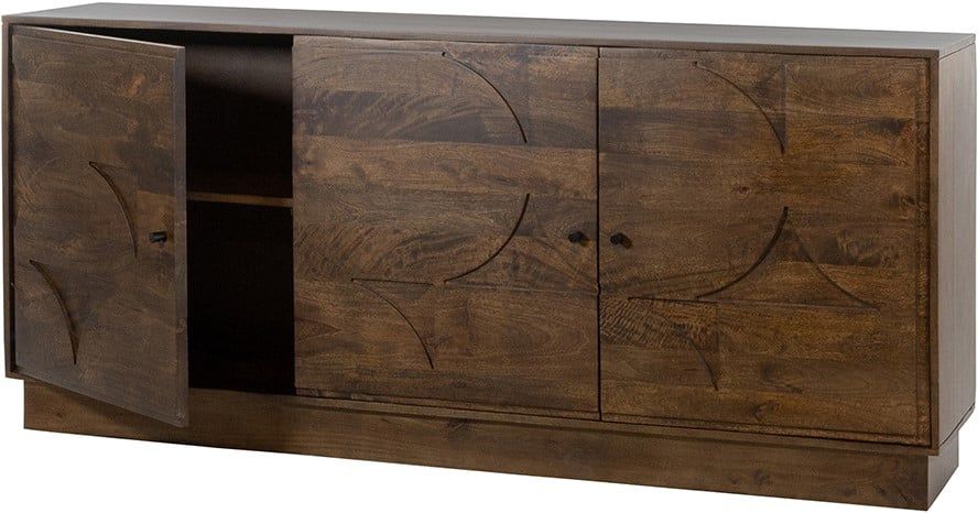 Dressoir 180 met 3 deuren, Mango Brown Walnut - Afbeelding 2
