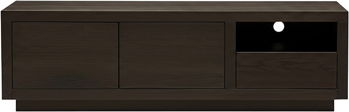Tampere TV dressoir 150 met 2 deuren, 1 lade en 1 open vak, Dark Chocolate - Afbeelding 2