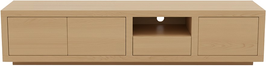 Tampere TV dressoir 190 met 3 deuren, 1 lade en 1 open vak, Natural Oak - Afbeelding 2