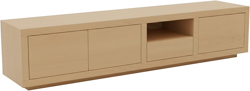Tampere TV dressoir 190 met 3 deuren, 1 lade en 1 open vak, Natural Oak