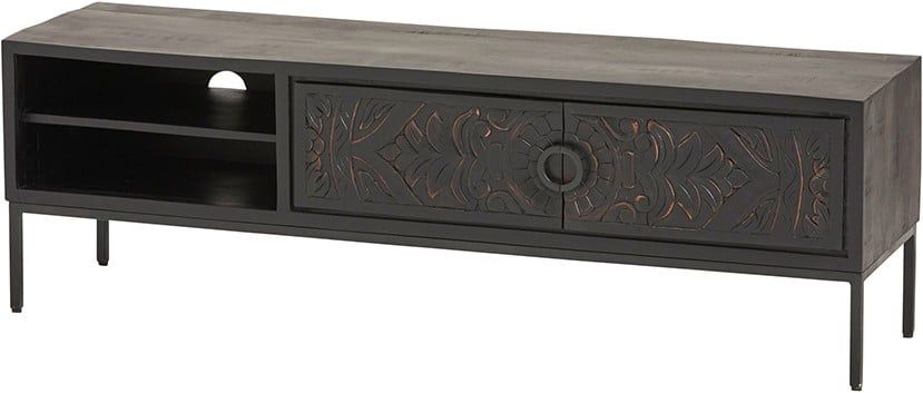 TV dressoir 160 met 2 deuren en 2 open vakken