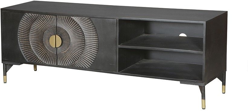 TV dressoir 160 met 2 deuren en 2 open vakken