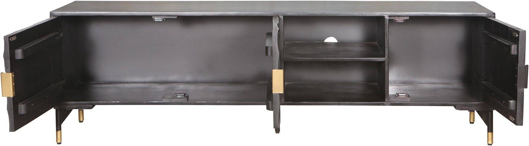 TV dressoir 190 met 3 deuren en 2 open vakken - Afbeelding 2